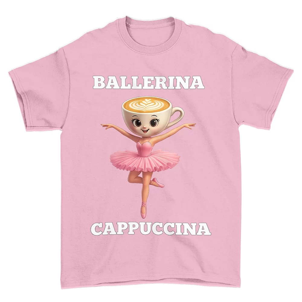 Koszulka Italian Brainrot Ballerina Cappucina Różowy 12-14 lat