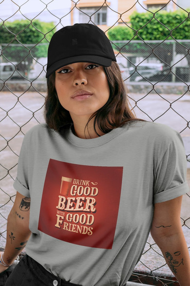 Koszulka z naszywką Drink Good Beer...