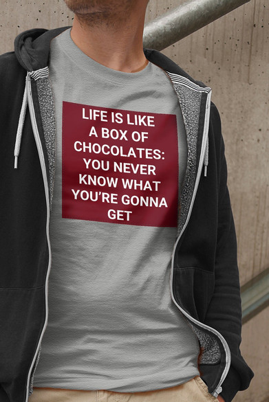 Koszulka z naszywką Forrest G. life is like