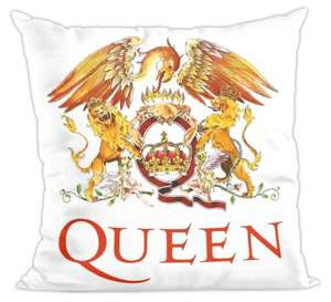 Poduszka Queen logo white