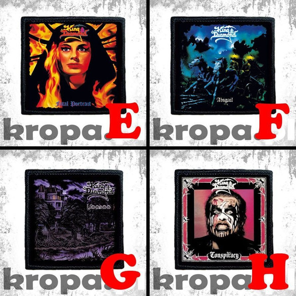 Naszywka KING DIAMOND 10 x 10 cm Dużo Wzorów!