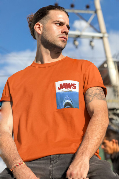 Koszulka z kieszonką JAWS