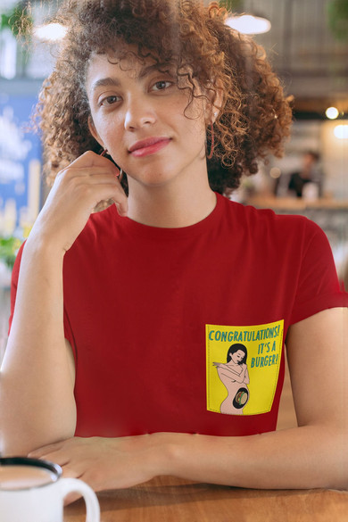 Koszulka z kieszonką IT'S A BURGER