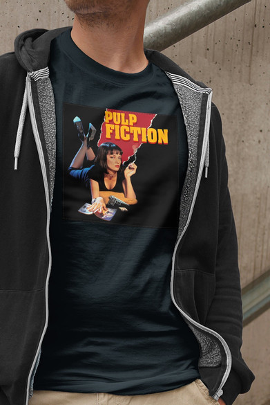 Koszulka z naszywką Pulp Fiction Poster