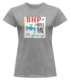 Bluzka damska z naszywką PRL-BHP