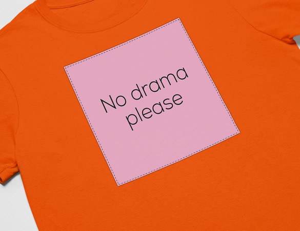 Koszulka z naszywką NO DRAMA PLEASE