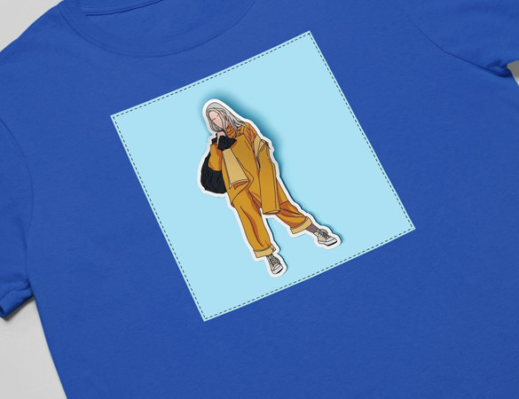 Koszulka z naszywką Billie Eilish 06