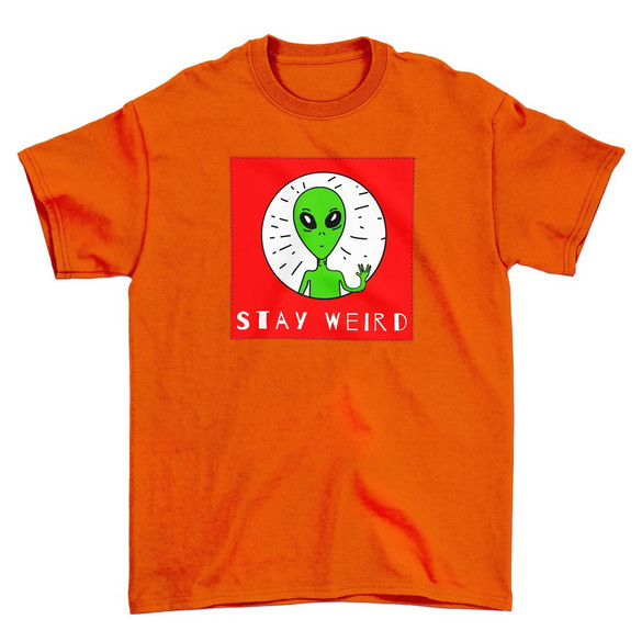 Koszulka z naszywką Stay weird