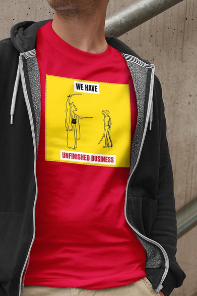 Koszulka z naszywką We have unfinished ...