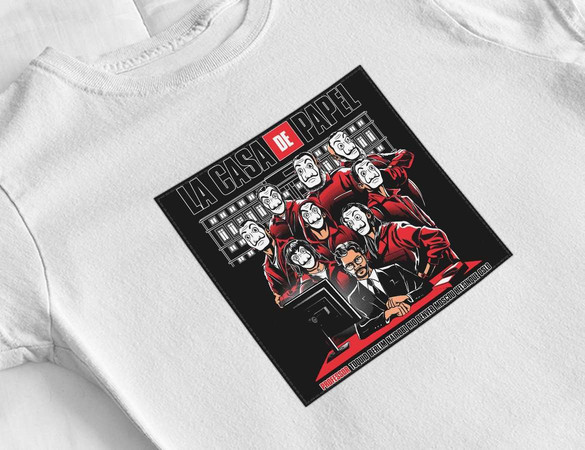 Bluzka damska z naszywką Dom z papieru 02