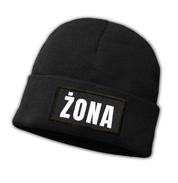 Czapka zimowa z naszywką ŻONA