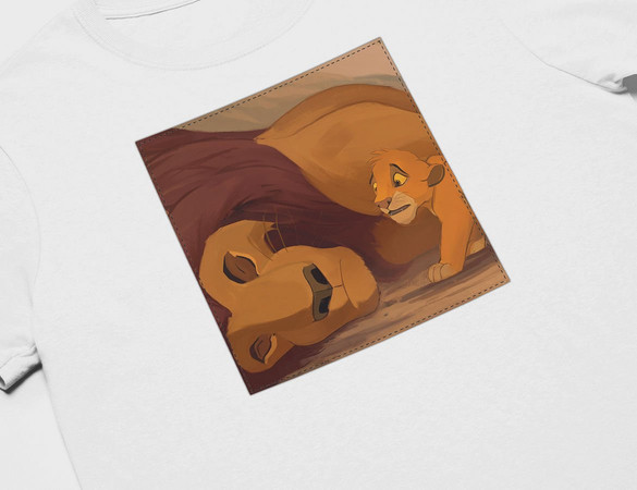 Koszulka z naszywką Mufasa dies