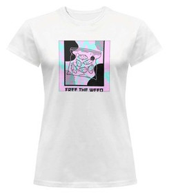 Bluzka damska z naszywką Free the weed