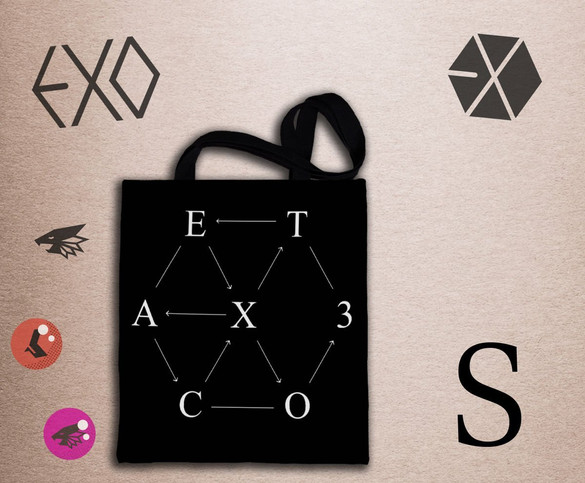 Torba na ramię EXO #k-pop FULLPRINT z Polski WZORY