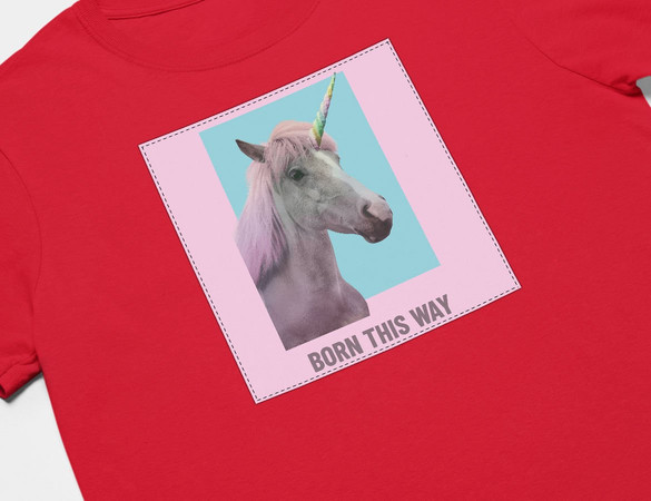 Koszulka z naszywką Born this way