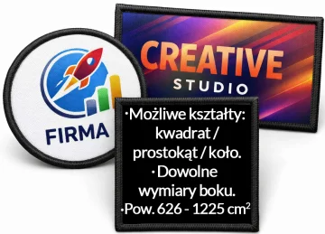 Naszywka Z WŁASNYM NADRUKIEM 35 x 35 cm