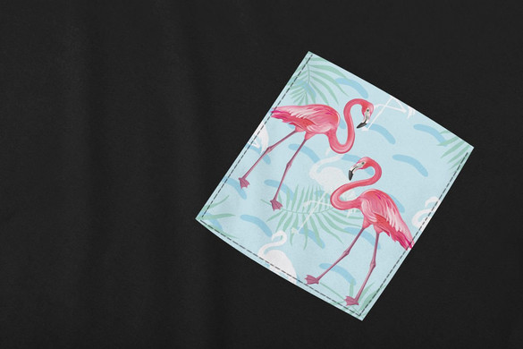 Koszulka z kieszonką FLAMINGI