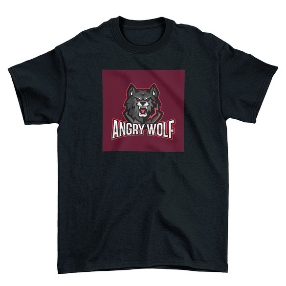 Koszulka z naszywką Angry Wolf