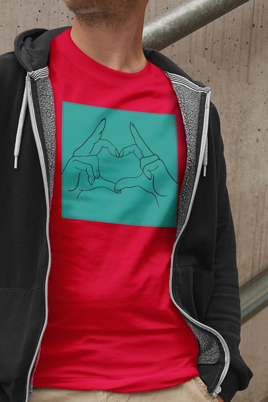 Koszulka z naszywką Serce