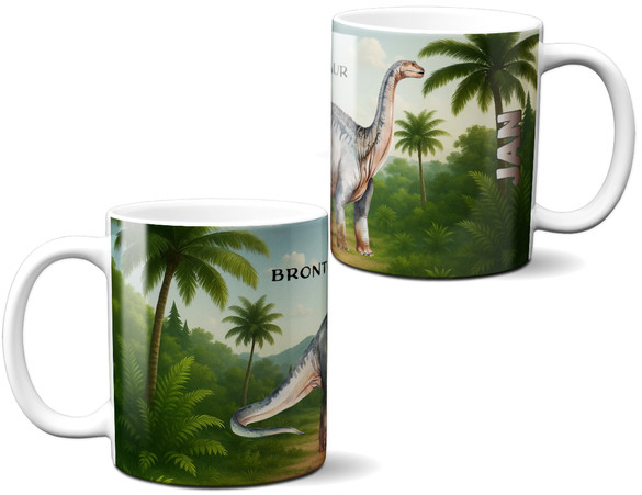 Kubek Dinozaury Brontozaur z imieniem na zamówienie