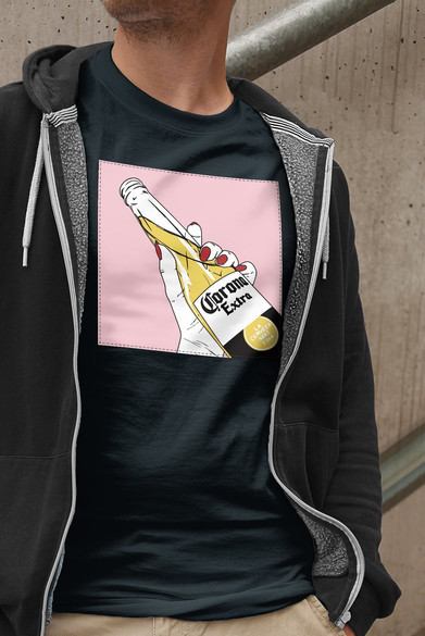 Koszulka z naszywką CORONA Extra