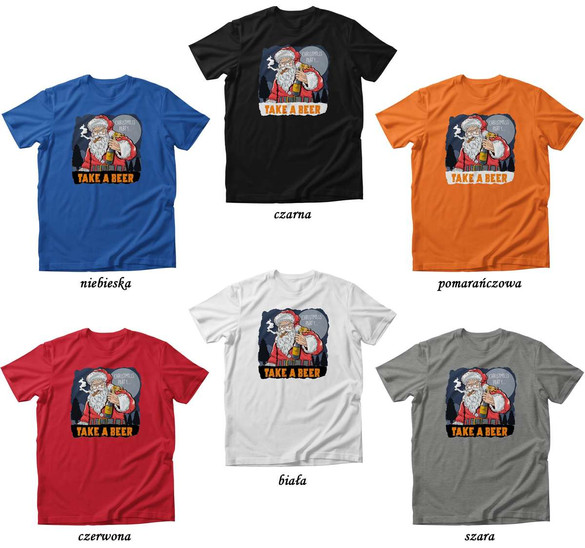 Koszulka świąteczna christmas party św. Mikołaj