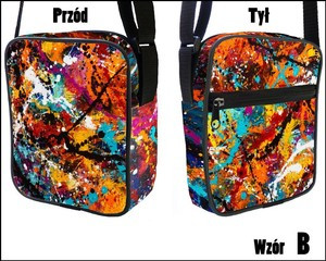 Torba Listonoszka WZORY PSYCHEDELIC- OUTLET
