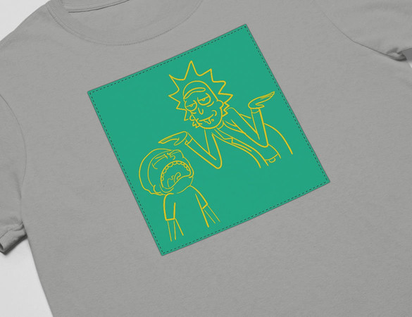 Koszulka z naszywką Rick and Morty 06