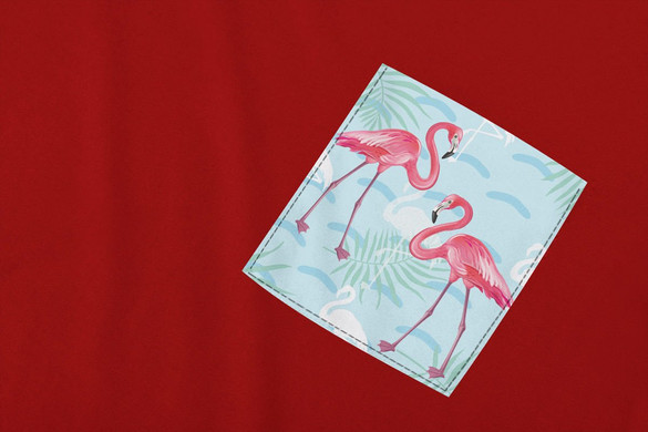 Koszulka z kieszonką FLAMINGI