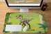 Podkładka Dinozaury Velociraptor + imię dziecka 60x40cm