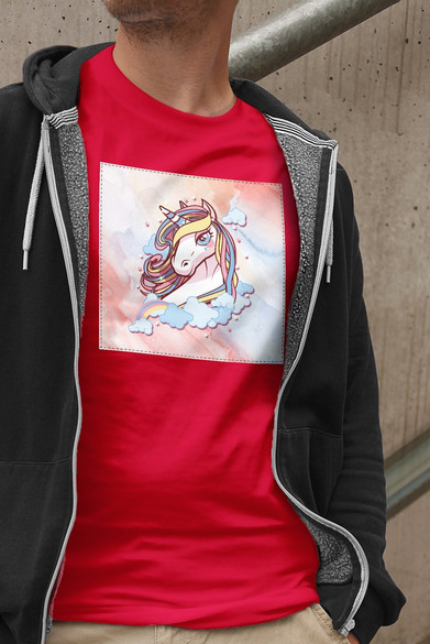 Koszulka z naszywką Unicorne 02