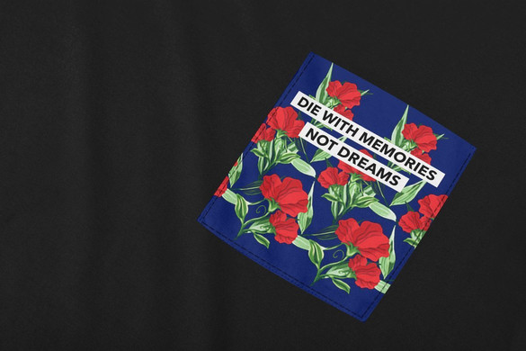 Koszulka z kieszonką DIE WITH MEMORIES