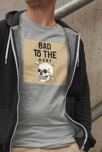 Koszulka z naszywką Skull : Bad to the...