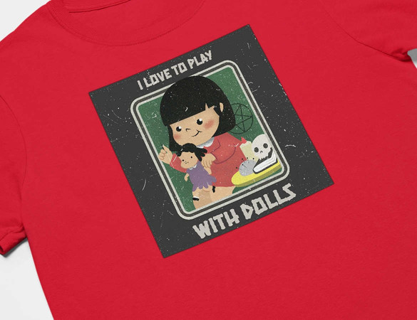 Koszulka z naszywką I love to play...