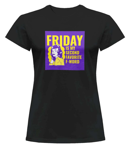 Bluzka damska z naszywką Friday – woman