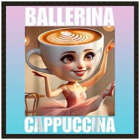 Naszywka Italian Brainrot Ballerina Cappucina włoski brainrot
