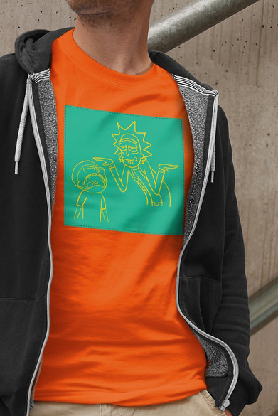 Koszulka z naszywką Rick and Morty 06