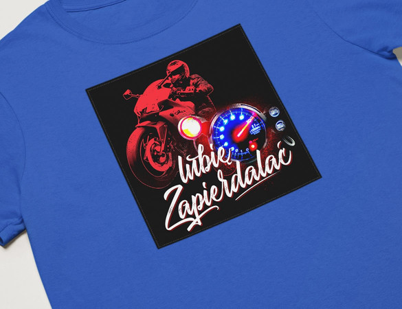 Koszulka z naszywką Lubię zapierd..lać 01