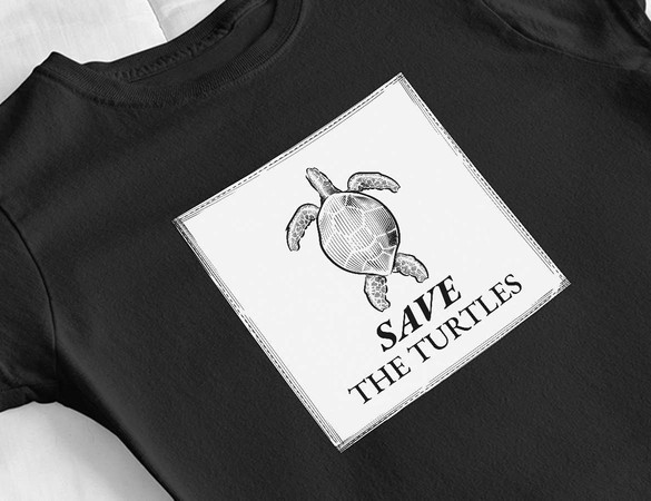 Bluzka damska z naszywką Save The Turtles