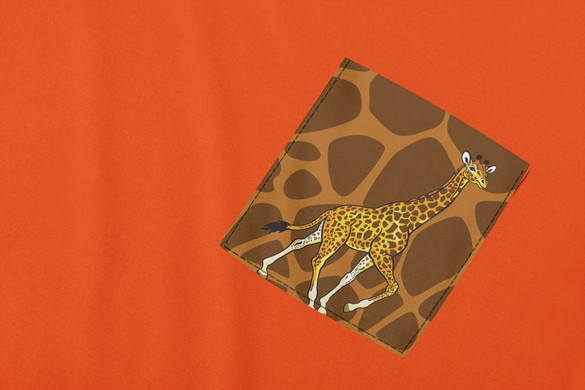 Koszulka z kieszonką SAFARI ŻYRAFA