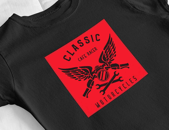 Bluzka damska z naszywką Cafe racer