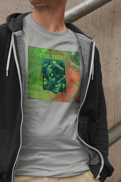 Koszulka z naszywką  COOL RABBIT