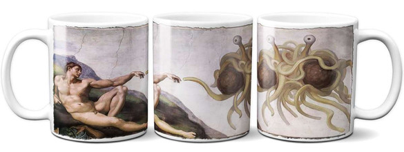 Kubek STWORZENIE ADAMA LATAJĄCY POTWÓR na Prezent