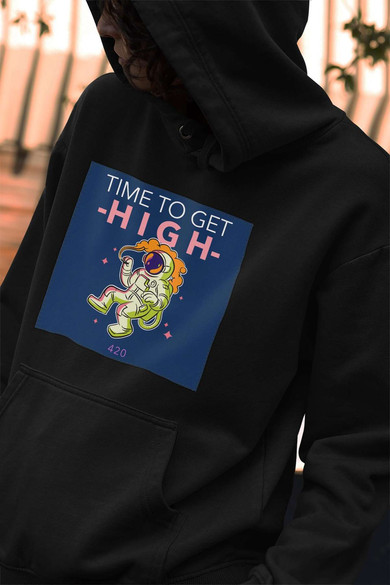 Bluza z naszywką Time to get high