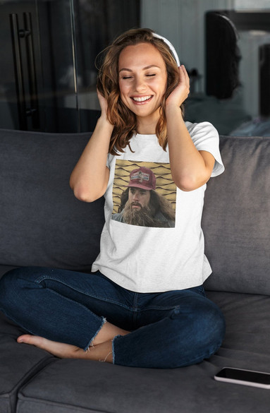 Bluzka damska z naszywką Forrest Gump beard