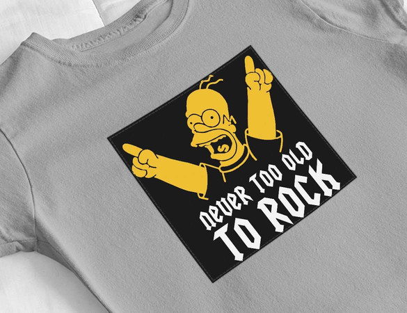 Bluzka damska z naszywką Never too old to rock