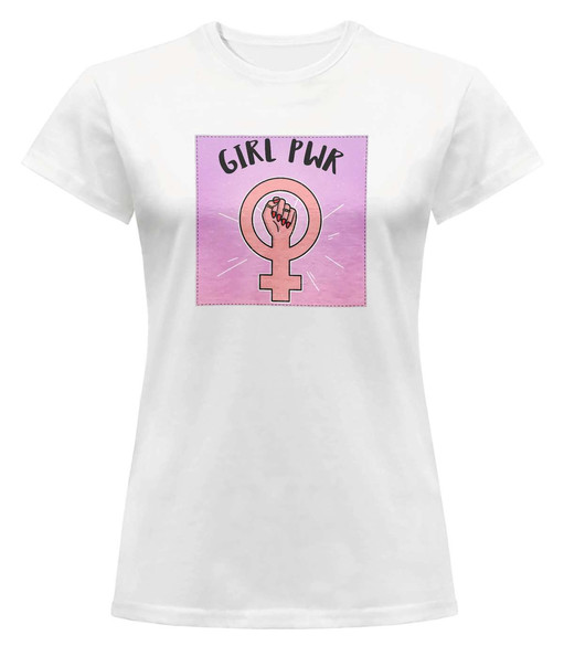 Bluzka damska z naszywką Girl PWR