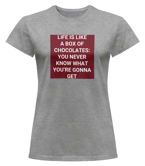 Bluzka damska z naszywką Forrest G. life is like