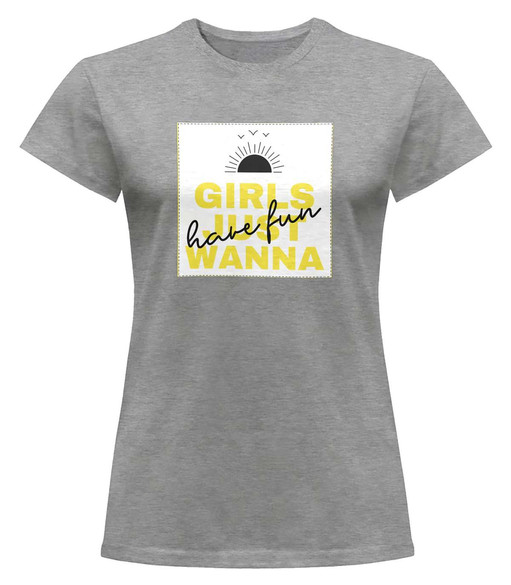 Bluzka damska z naszywką Girls just wanna …