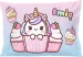 Poduszka Jednorożec Kawaii muffinka – słodki styl, dla dziewczynki 60x40cm